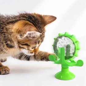 Vantuzlu Zilli İnteraktif Dönebilen Mama Kaplı Renkli Eğlenceli Eğitici Kedi Oyuncağı (K0)