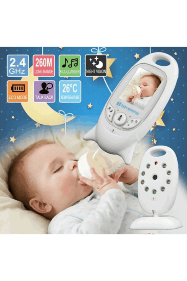 Vb-601 Kameralı Bebek Monitörü Net Görüntü Gece Görüşlü - Görsel 2