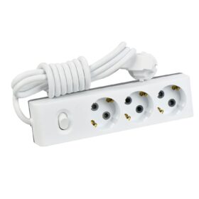 Günsan Üçlü Çocuk Korumalı Topraklı Anahtarlı Priz 2m