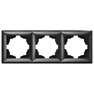 Günsan Visage Metalik Siyah Üçlü Çerçeve