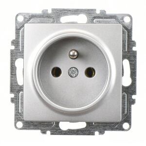 Günsan Visage Gümüş UPS Priz - 16A 250V - Vidalı