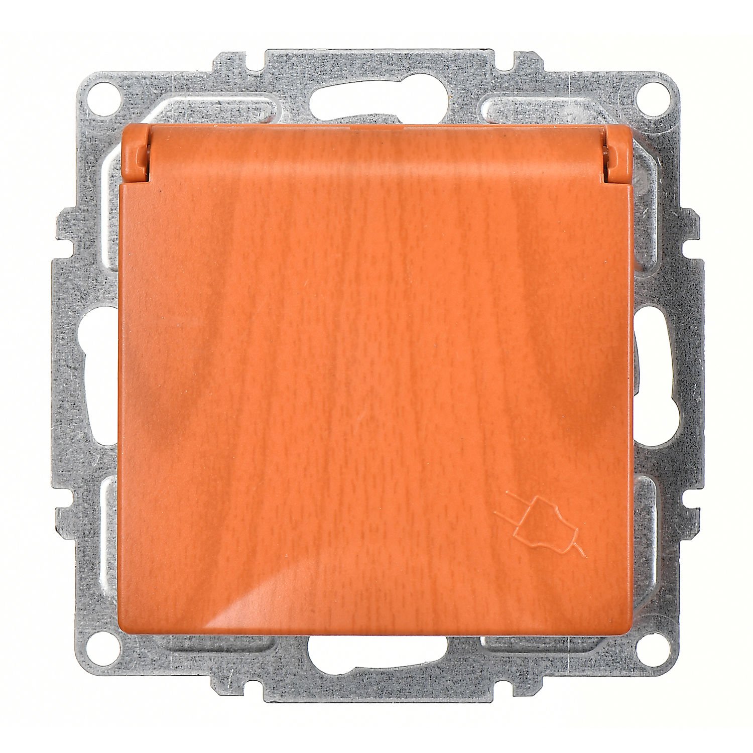 Günsan Visage Meşe Kapaklı Topraklı Priz- 16A 250V - Klipsli - Görsel 2