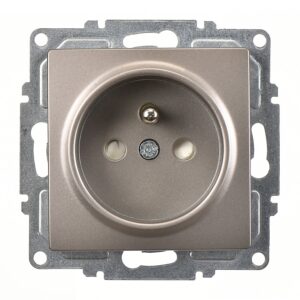 Günsan Visage Mocha Çocuk Korumalı UPS Priz - 16A 250V - Vidalı