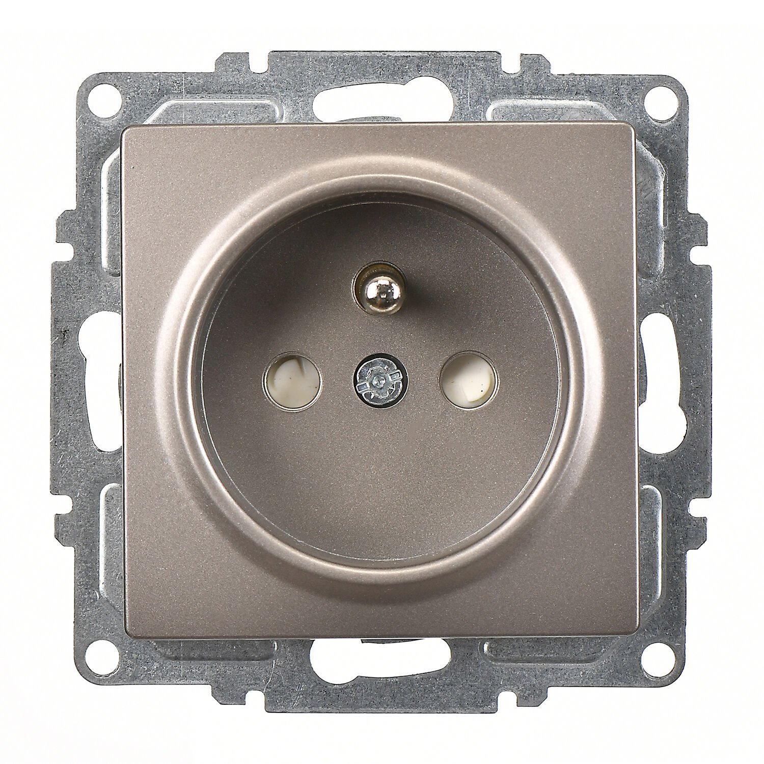 Günsan Visage Mocha Çocuk Korumalı UPS Priz - 16A 250V - Vidalı