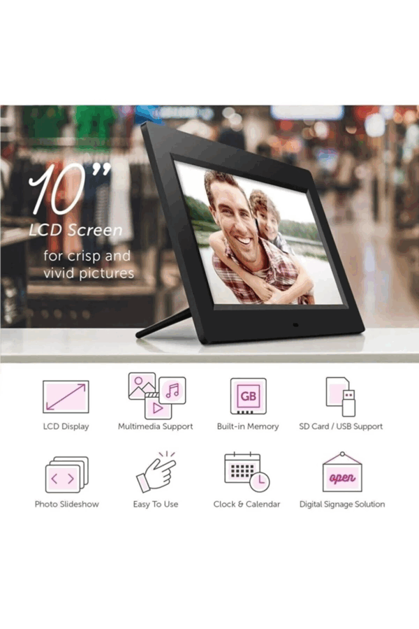 10-inç Lcd Ekran Dijital Fotoğraf Çerçevesi - Görsel 2