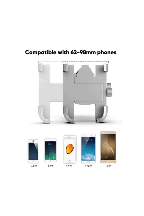 Alüminyum Gövdeli Metal Gidon Bağlantılı Motosiklet Telefon Tutucu 7 İnç Xl - Görsel 7