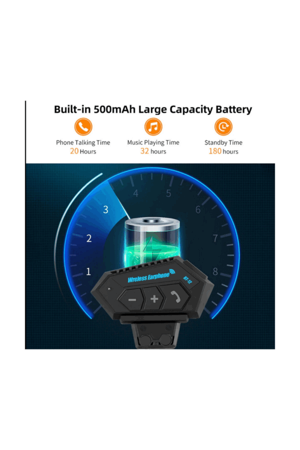 Bt12 Kask Kulaklık Bluetooth Motosiklet Kulaklık Interkom Motorsiklet Kulaklık - Görsel 5