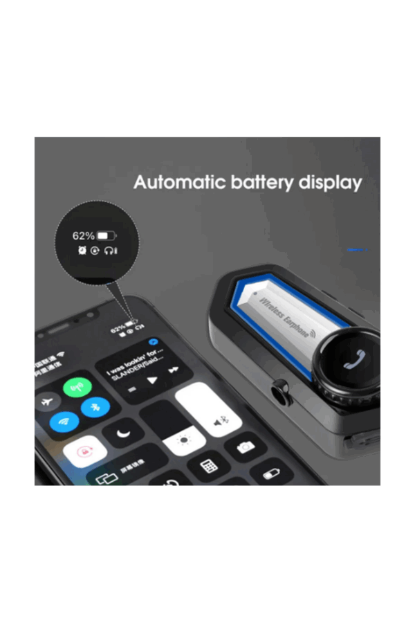 Bt31 Kask Kulaklık Bluetooth 5.0 Motosiklet Interkom Su Geçirmez Kablosuz Kulaklık - Görsel 6