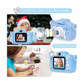 Çocuk Dijital Fotoğraf Makinası 20 Mp Video Kaydedici 2.0 İnç Çift Kameralı