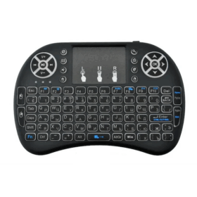 Smart Tv Box Ps3 Uyumlu Kablosuz Dokunmatik Işıklı Şarjlı Touchpadli Mini Q Klavye