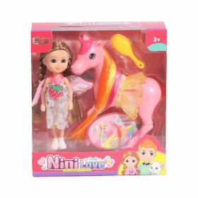 WL-55851-55852 Taraklı Atlı Bebek Oyun Seti -Vardem