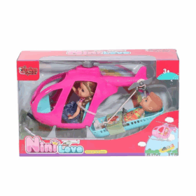 WL-55855 Nini Love Bebek ve Kurtarıcı Helikopter -Vardem