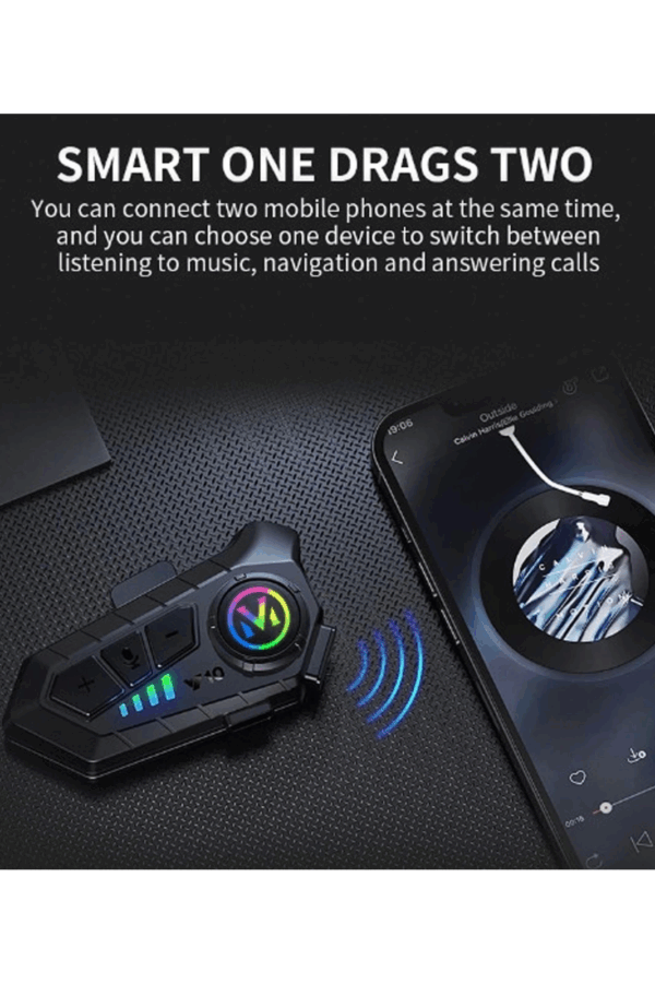 Y10 Kask Kulaklık Bluetooth Motosiklet Kulaklık 5,3 Bluetooth Intercom Motorsiklet Kulaklık - Görsel 5