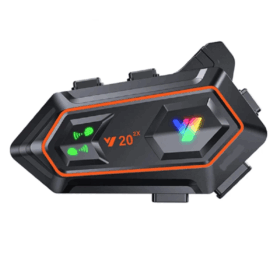 Y20 2x 1000m Telsiz Mesafeli 2 Kişi Bağlantılı Bluetooth Kask Kulaklık Fenerli İntercom