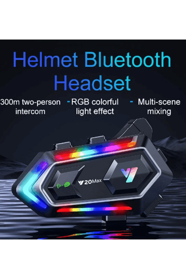 Y20 Max Motosiklet Bluetooth 5.3 Kask Intercom 2 Kişi 300 Metre Eşleşme Özellikli - Görsel 2