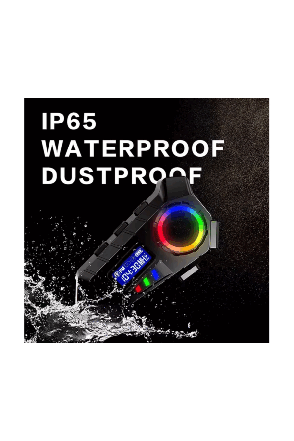 Y30 Kask Kulaklık Bluetooth Motosiklet Kulaklık Rgb Radyolu Intercom - Görsel 2