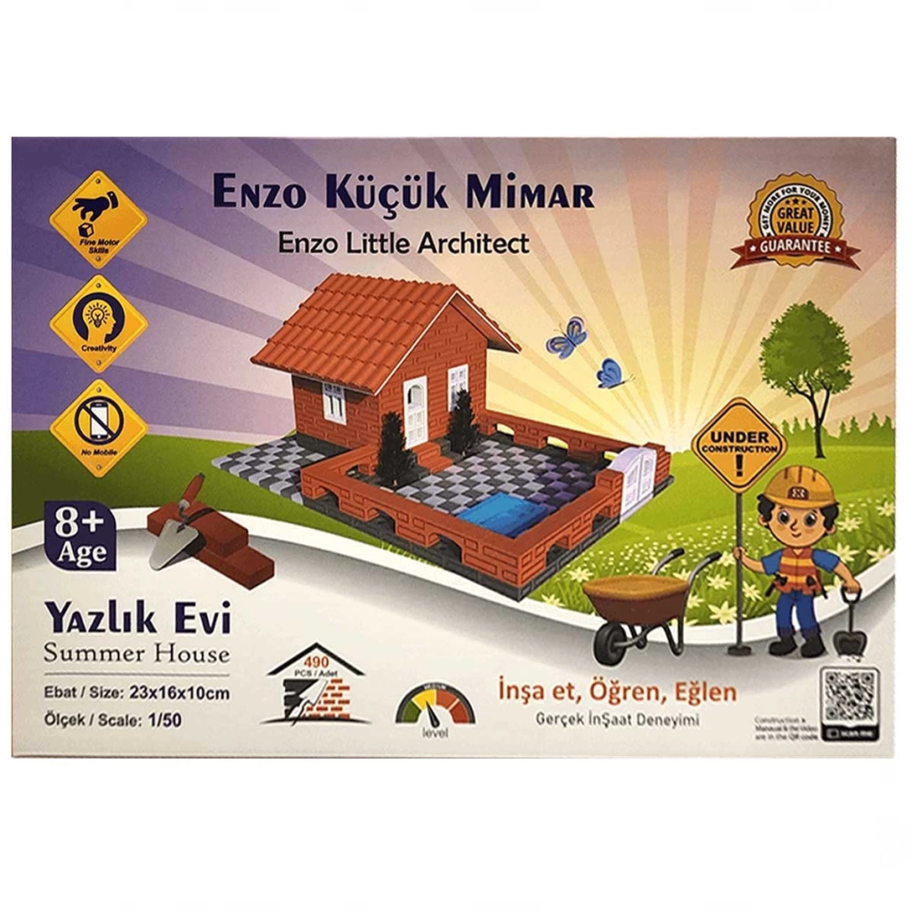 Yapı Meraklıları için Küçük Tuğlalarla Yazlık Ev Yapım Seti - Görsel 4