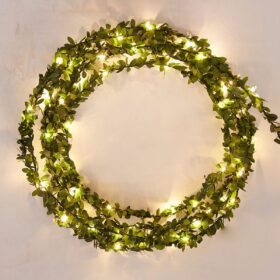 Yapraklı Dekorlu 3 Metre Peri Led Pilli  Işık Yılbaşı Aydınlatma (K0)
