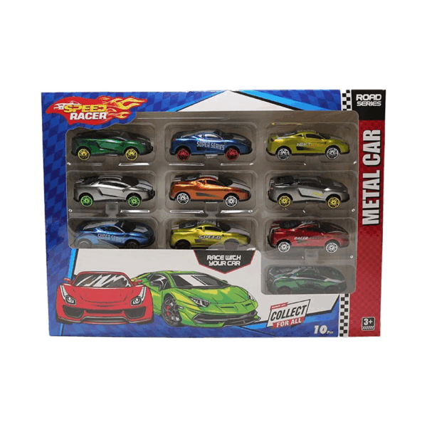 Yarış Arabaları Metal 10 Lu Set
