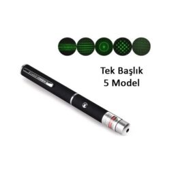 Yeşil Lazer Pointer 3000 mW 15 Km Etkili (Tek Başlık 5 Model) (K0)