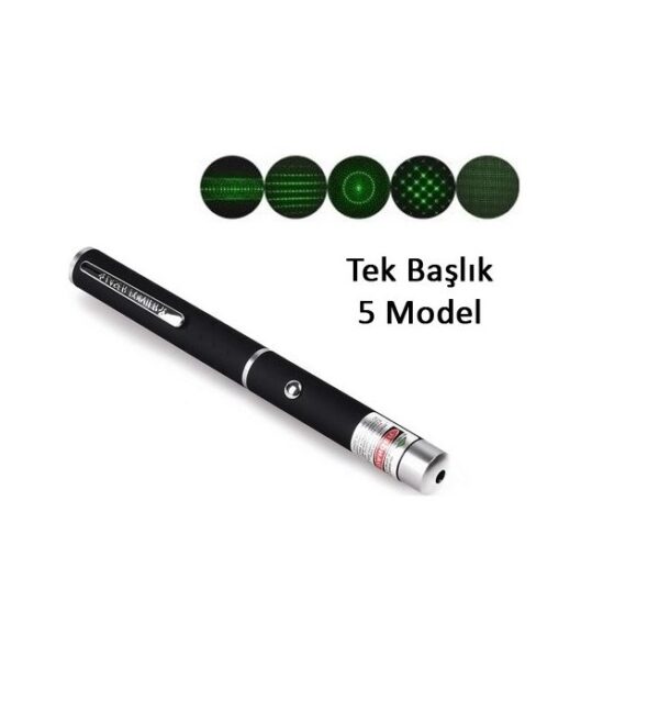Yeşil Lazer Pointer 3000 mW 15 Km Etkili (Tek Başlık 5 Model) (K0)