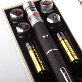 Yeşil Lazer Pointer 50 mW 15 Km Etkili (5 Başlıklı) (K0)