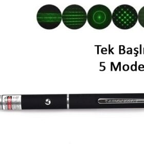 Yeşil Lazer Pointer 500 mW 15 Km Etkili (Tek Başlık 5 Model) (K0)