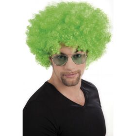 Yeşil Renk Kıvırcık Afro Bonus Peruk (K0)
