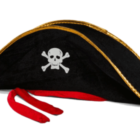 Yetişkin Boy Kadife Jack Sparrow Denizci Kaptan Jack Korsan Şapkası 50x20 Cm