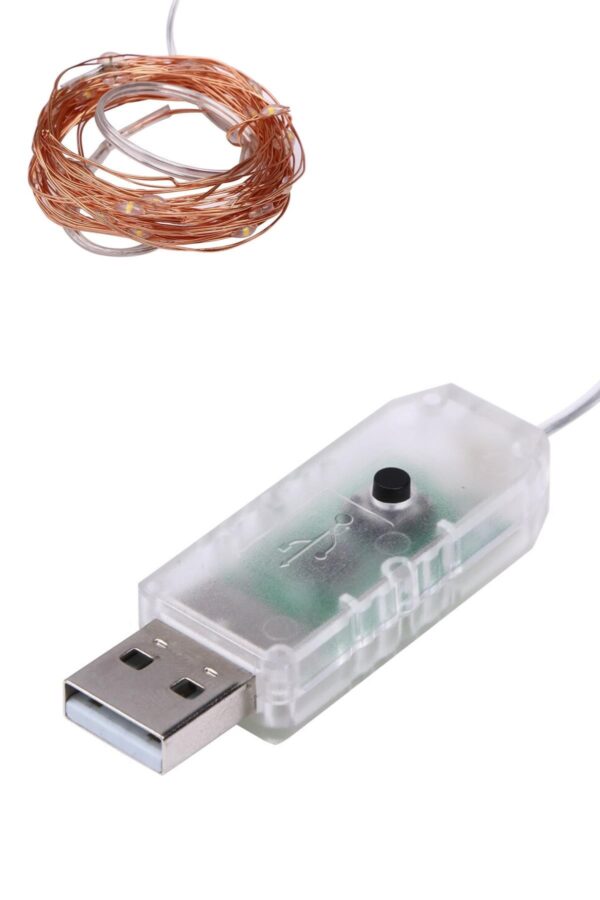 Yılbaşı ve Özel Konsept Dekorasyon 5 Mt USB Bağlantılı Led Işık (K0) - Görsel 3
