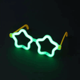 Yıldız Glow Gözlük - Yıldız Şekilli Glow Stick Gözlüğü - Glow Partisi Gözlük 12 Adet (K0)