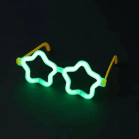 Yıldız Glow Gözlük - Yıldız Şekilli Glow Stick Gözlüğü - Glow Partisi Gözlük 12 Adet