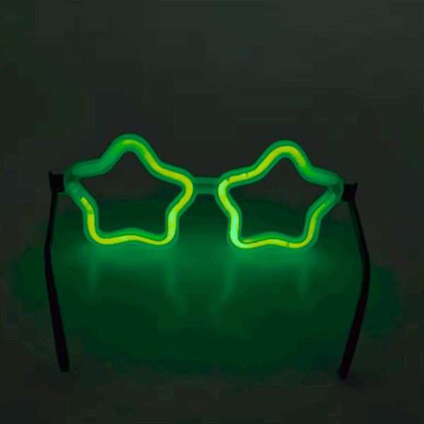 Yıldız Glow Gözlük - Yıldız Şekilli Glow Stick Gözlüğü - Glow Partisi Gözlük 12 Adet - Görsel 5