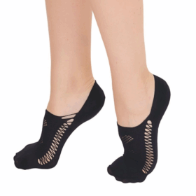 Siyah Çiçekli Baget Çorap 1016