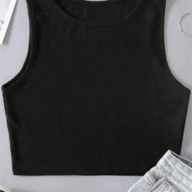 Siyah Kalın Askılı Crop BN6572S