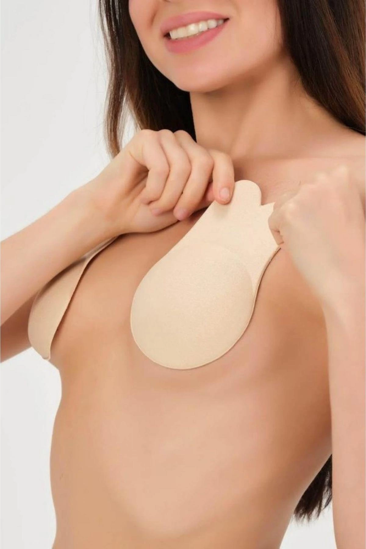 Ten Göğüs Ucu Kapatıcı ve Dikleştirici Silikon Tavşan Hayalet Sütyen 1029 - Görsel 4