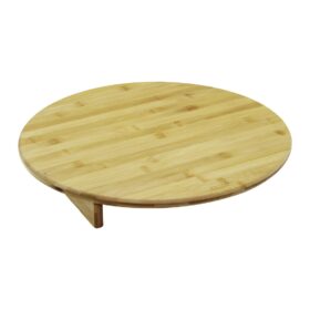 YUVARALAKMİNİ SOFRA MODEL=ÇAP:45CM - Y:8.5CMAYAKLI BAMBU AHŞAP KESİM PANOSU (K0)