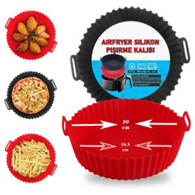 YUVARLAK AİR FRYER SİLİKON PİŞİRİCİ HAZNE (K0)