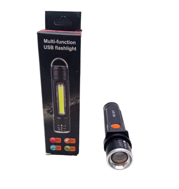 ZOMLU USB ŞARJLI EL FENERİ METAL KASA (K0)