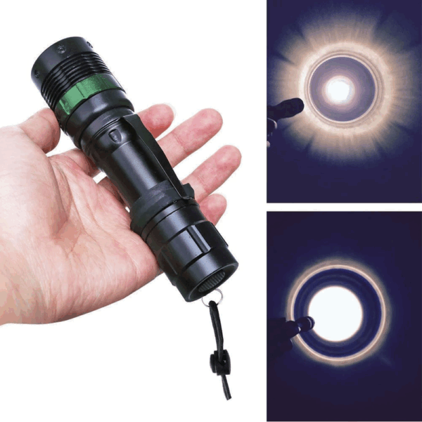 Zoomlu Oto Şarjlı El Feneri  Wt-012 - Görsel 5